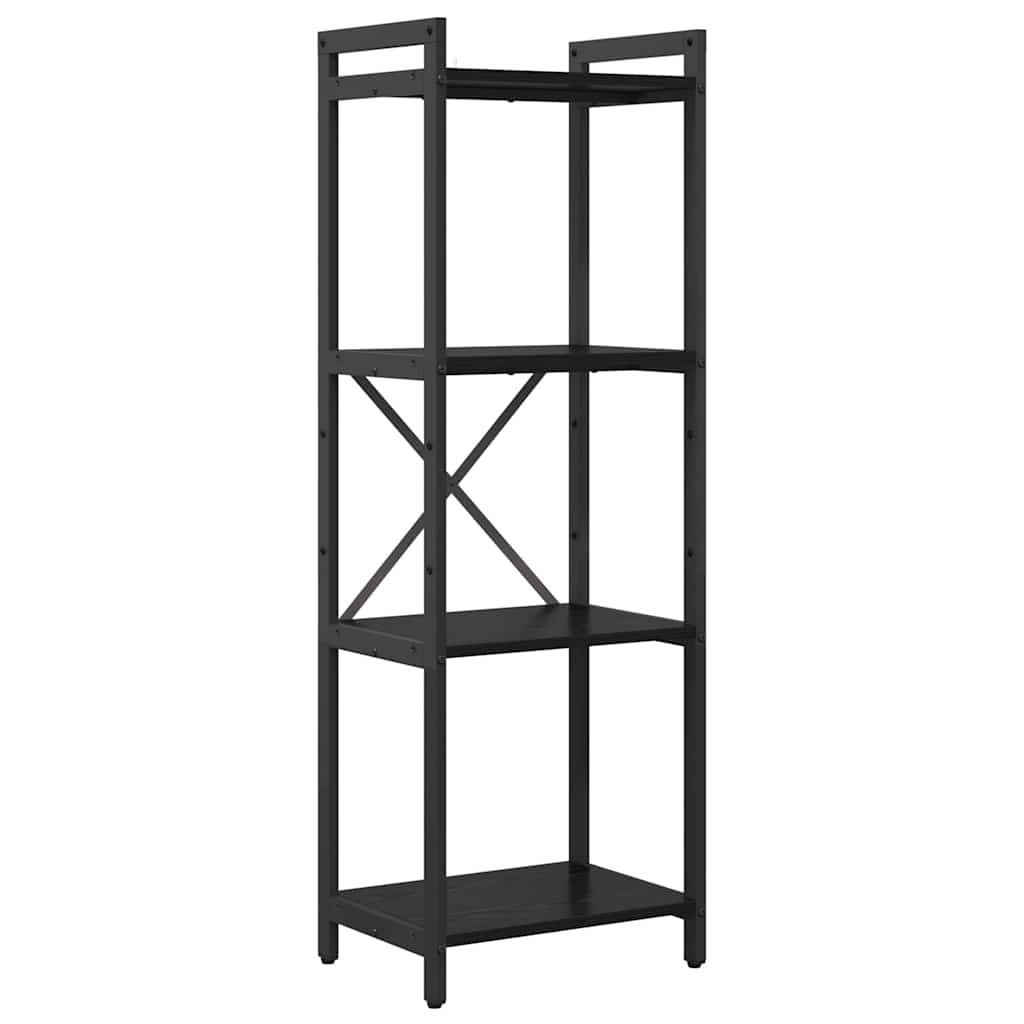 Bookcase Black oak 40 x 30 x 118 cm Engineered wood